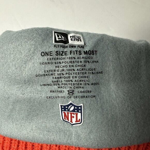 New Era Cleveland Browns NFL Winter Knit Hat Cap Beanie Fleece Lined NWT - Picture 8 of 9